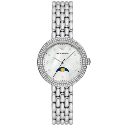 Emporio Armani Rosa Quartz Mother of Pearl Dial Silver Steel Strap Watch For Women - AR11461 - Image 3
